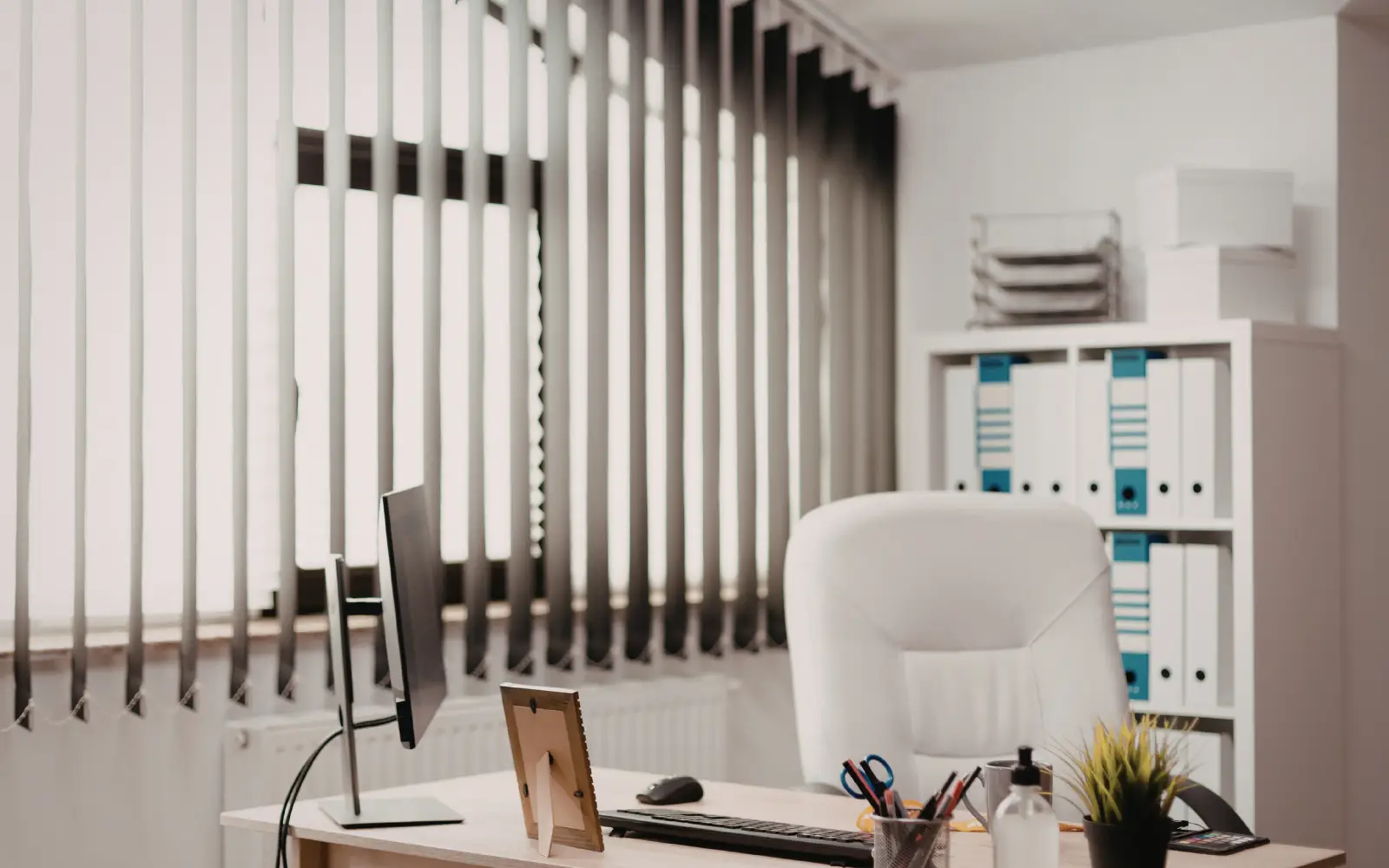 Roller blinds for office