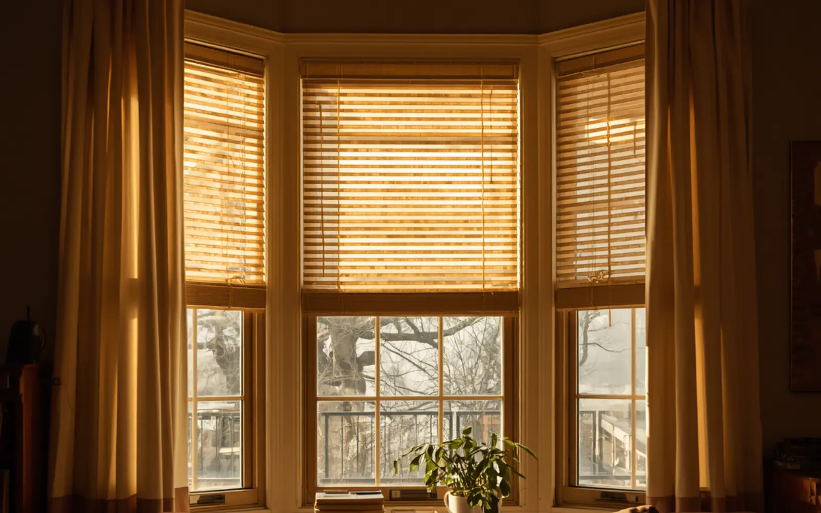 window curtains and blinds