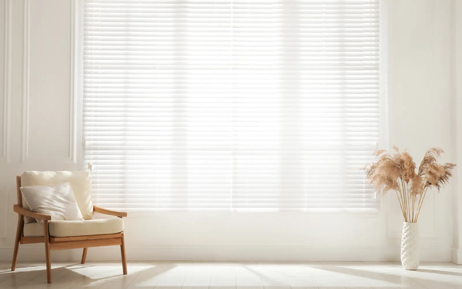 window with roller blinds