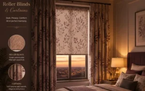 roller blinds and curtains