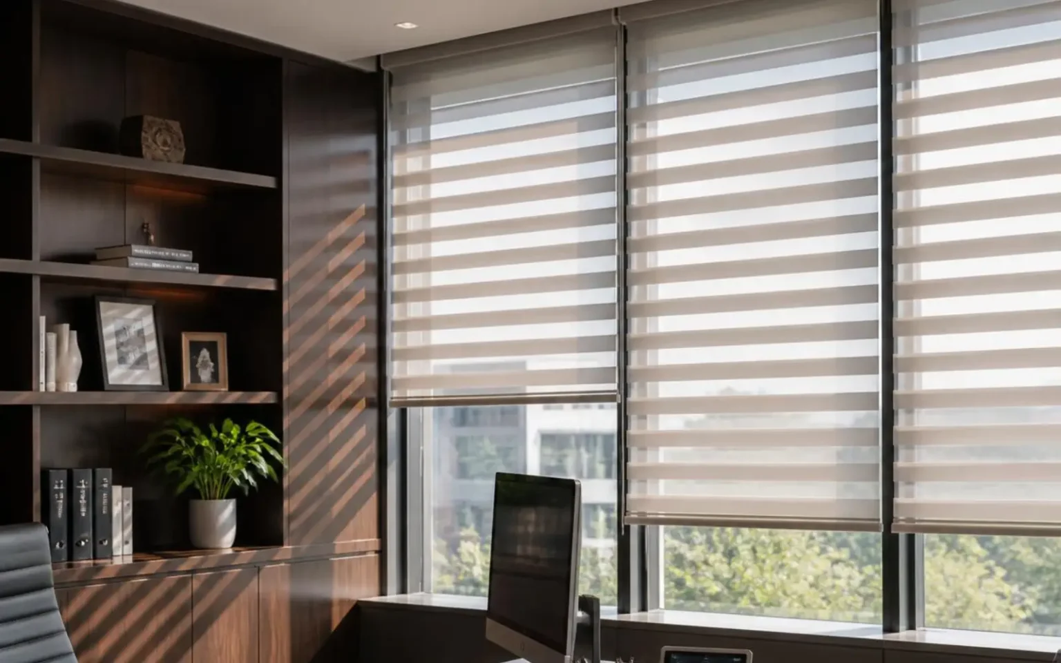 roller blinds on windows