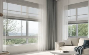 window blinds and curtains
