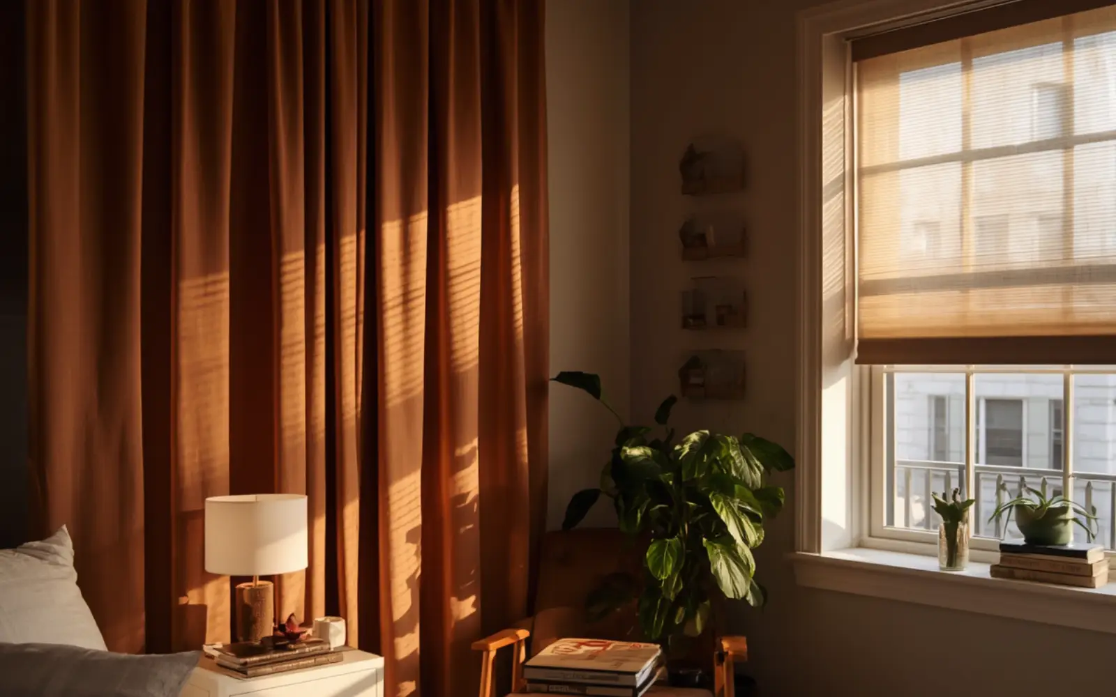 window blinds and curtains